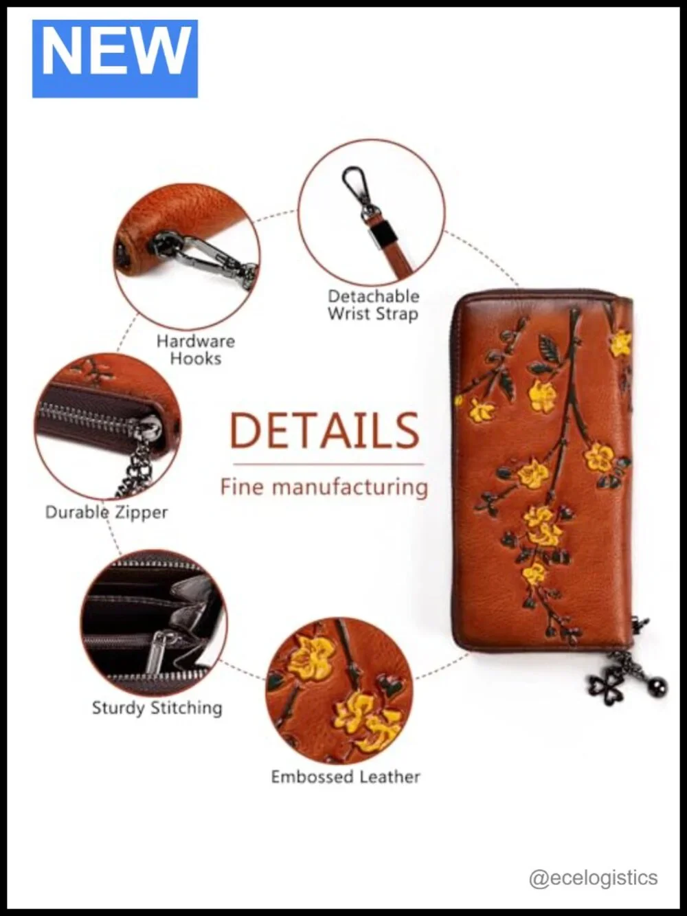 Genuine Leather Vintage Crossbody Bag & Wallet Set with RFID Blocking